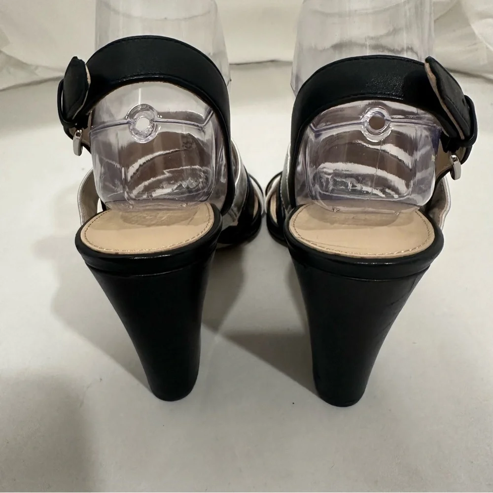 Botkier New York Sera Women’s Sandals Multi Straps Leather Stacked Heels 8.5